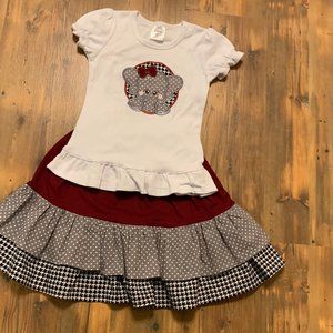 Alabama outfit, top and skirt